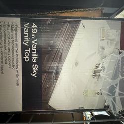 4’ White Vanity Top