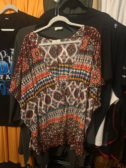 Boho Printed Short Sleeve Women's Top