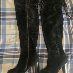 Sexy Thigh High Black Boots (7)