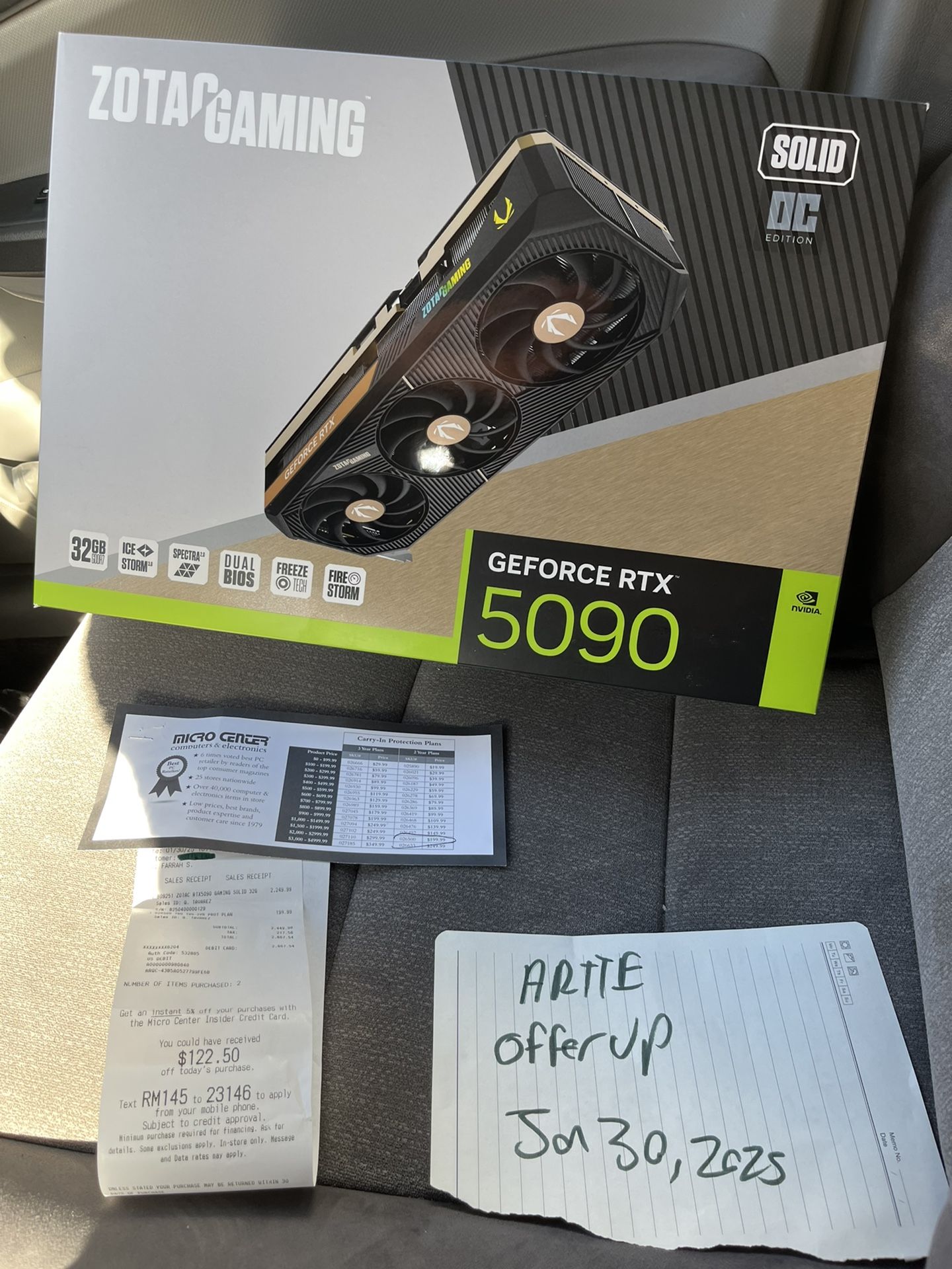 ZOTAC Nvidia RTX 5090 Solid OC Edition SEALED! 2 YR EXTENDED WARRANTY! In Hand