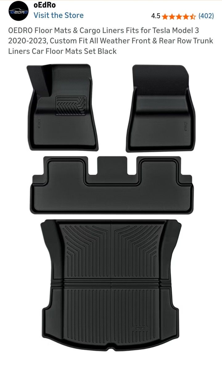 Tesla Model 3 Floor Liners