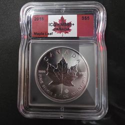 Ms69+ Canadian maple 1 Oz silver