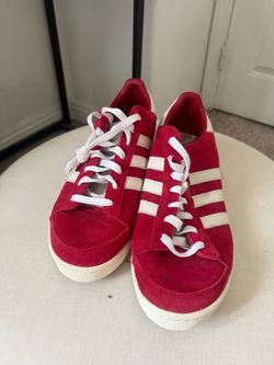 Adidas Red Suede Sneakers