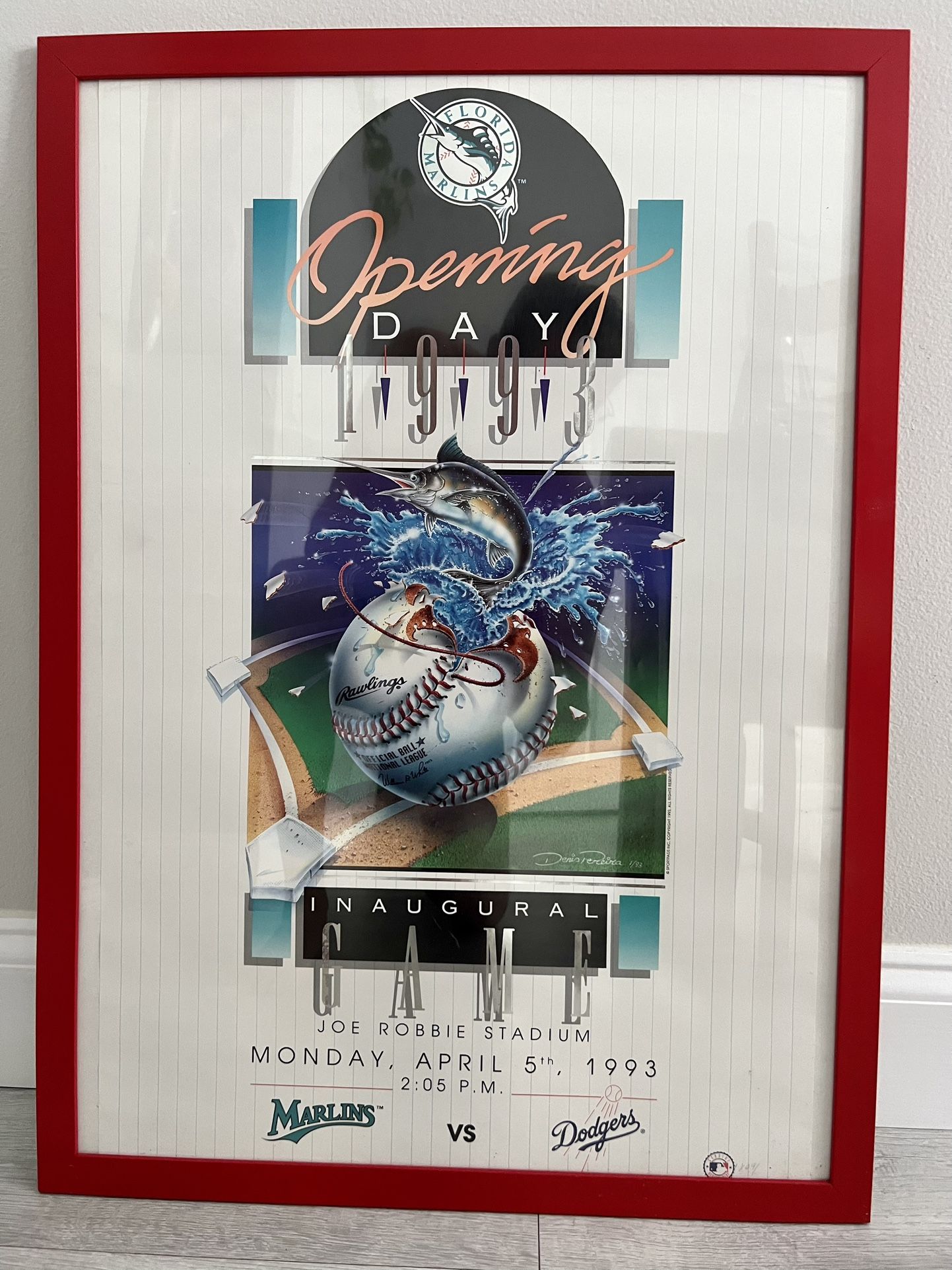 Miami Marlins Inaugural Year Poster 1993