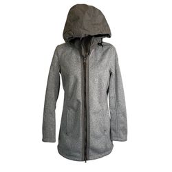 Killtec Jacket Women’s Size 8 Knitted Full Zip  Hooded Fleece Lined 
