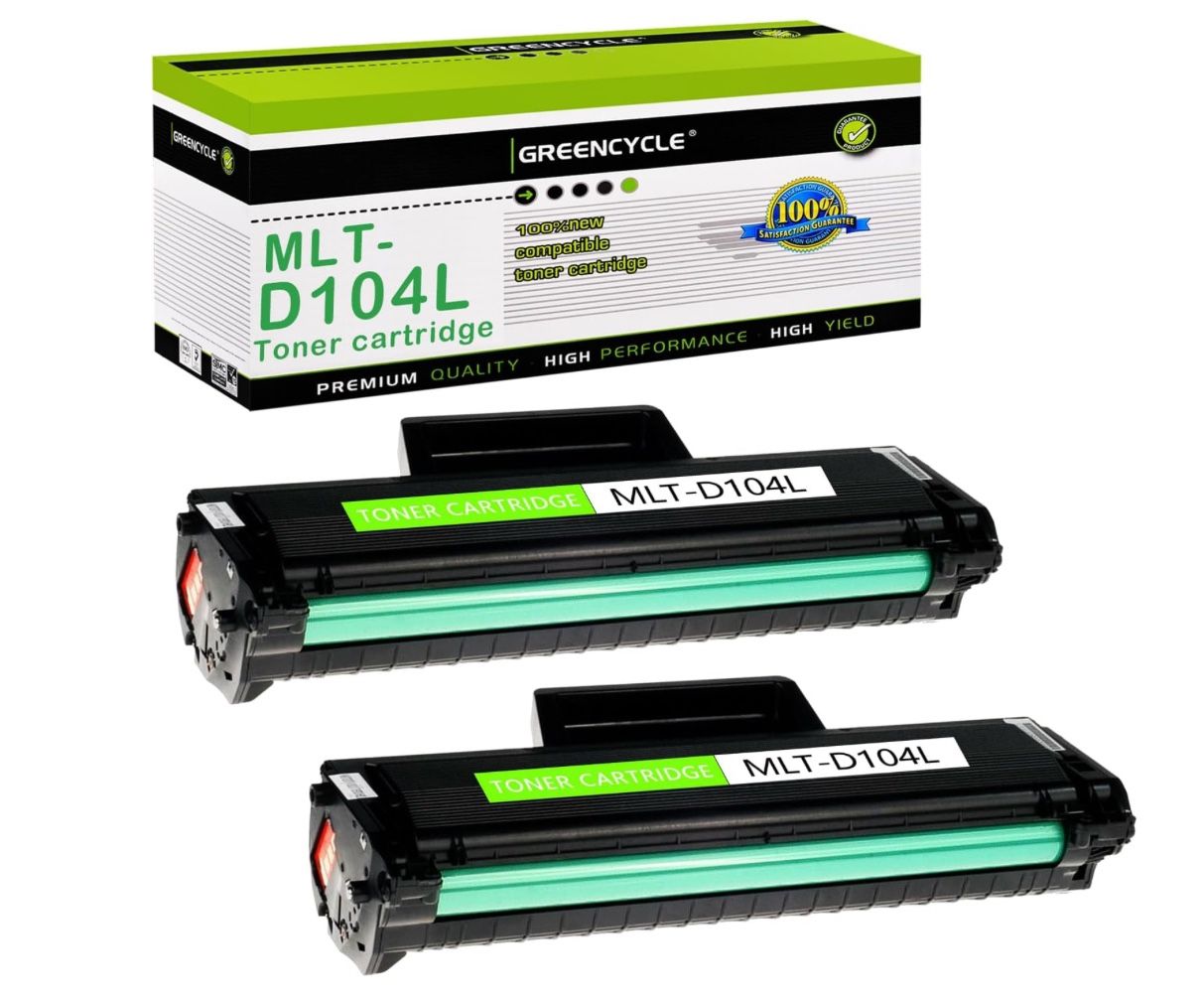 One Cartridge Only Greencycle Compatible Toner Cartridges Replacement for Samsung MLT-D104L,S Etc..