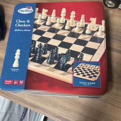 Chess And Checkers Board 