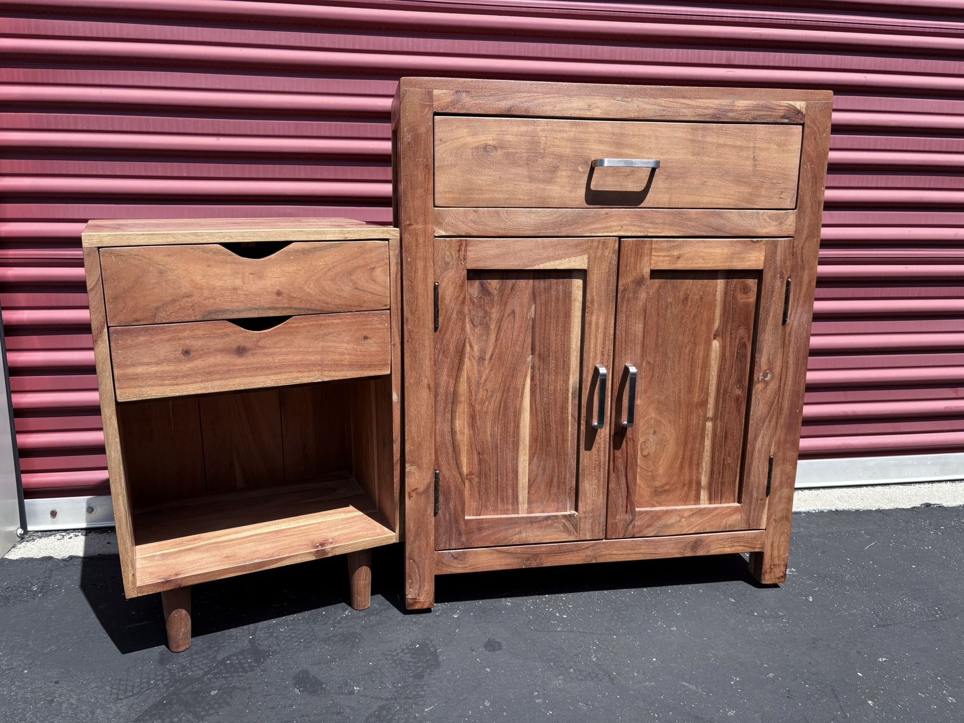 BRAND NEW Solid Wood Furniture Set - Cabinet & Nightstand 
