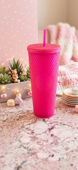 Starbucks Hot Pink matte Studded Cold Cup Tumbler
