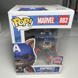 Funko Pop Capwolf #882 Marvel Man and Wolf Captain America Vinyl Figure FunKon