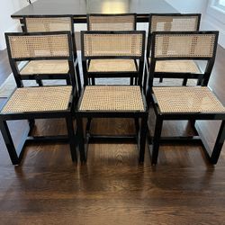 CB2 Black Cane Dining Chairs for Sale in San Francisco CA OfferUp