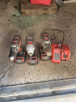 2 Drills, Screw Gun and Charger