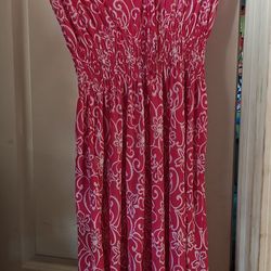 Hot pink glitter dress