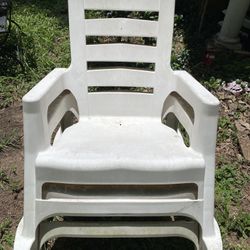 2 Adam’s Manufacturing Big Easy Resin Rocking Chairs    $50 For Both Needs Cleaning
