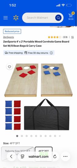 4x2 Wood Cornhole Game Board Set