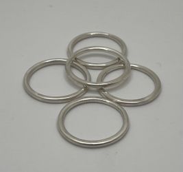 Handmade Silver Stack Rings - Engraved Upon Request