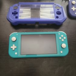 Switch Lite With Hard Cover Case, Carrying Case, 4 Games, And 256 Gb Memory Card. 