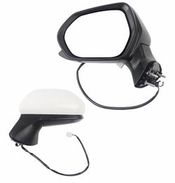 Dasbecan Left Driver Side Door Mirror Compatible with 2018-2024 Toyota Camry Power Adjustable Glass Manual Folding Non-Heated Replaces TO0