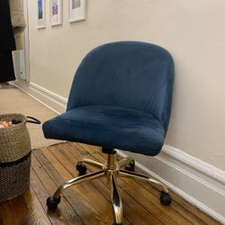 Teal Velvet Desk Chair