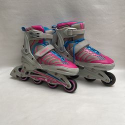 DBX Rollerblades Adjustable Skates 5 6 7 8 ABEC 5 Speed Wheels 64MM Pink Kids