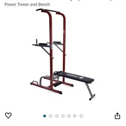 Power Tower and Bench Exercise Workout 