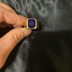 Men’s Gold Plated And Gemstone Ring 