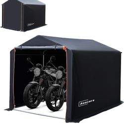 Bike Storage Shed Tent, 5.25x7.2FT Outdoor Bicycle Motorcycle Storage Shed with 210D Oxford Fabric PU2000 Waterproof for 2-5 Bikes, Bike Covers Shelte