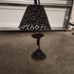 Rustic Metal Lantern Candle Holder