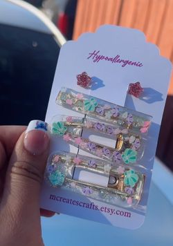 Hypoallergenic Earring And Hair Clips 