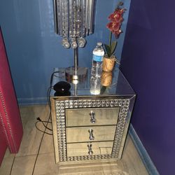 Mirrored Nightstand 