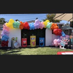 Decorations Backdrops Balloons Sesame Street