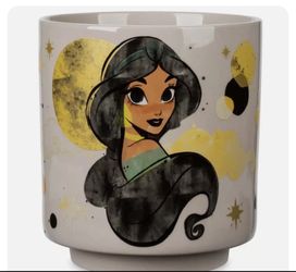Disney's "Aladdin" Glossy Large Ceramic Jasmine Inspired Flower Planter NEW