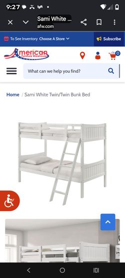 Sami White Twin/Twin Bunk Bed