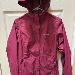Columbia Women Arcadia ll Rain Jacket Wild Fuchsia Size Small