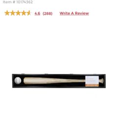 Baseball Bat And Ball Display Case