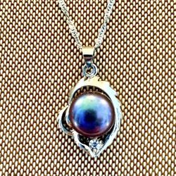 10mm Purple Natural Freshwater Pearl 