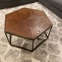 Small coffee table with metal frame