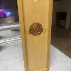 Houston Texans Inaugural Season 2002 Commemorative Wine Bottle with Wooden Display Box