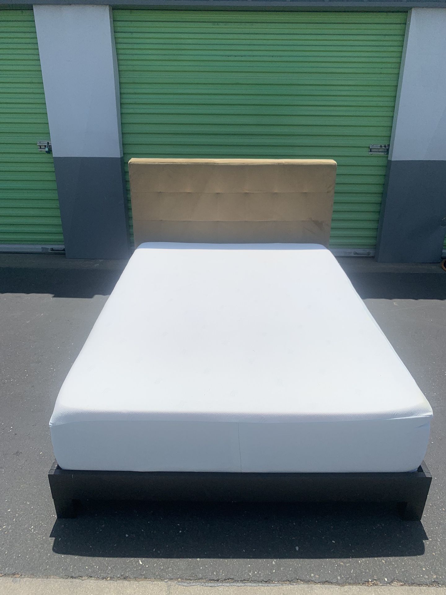 Full Size Bed And Wood Frame.