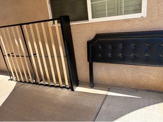 Full size bed frame- wood and black
