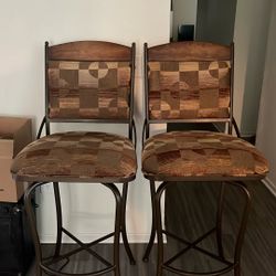 Rod Iron Swivel Bar Stools