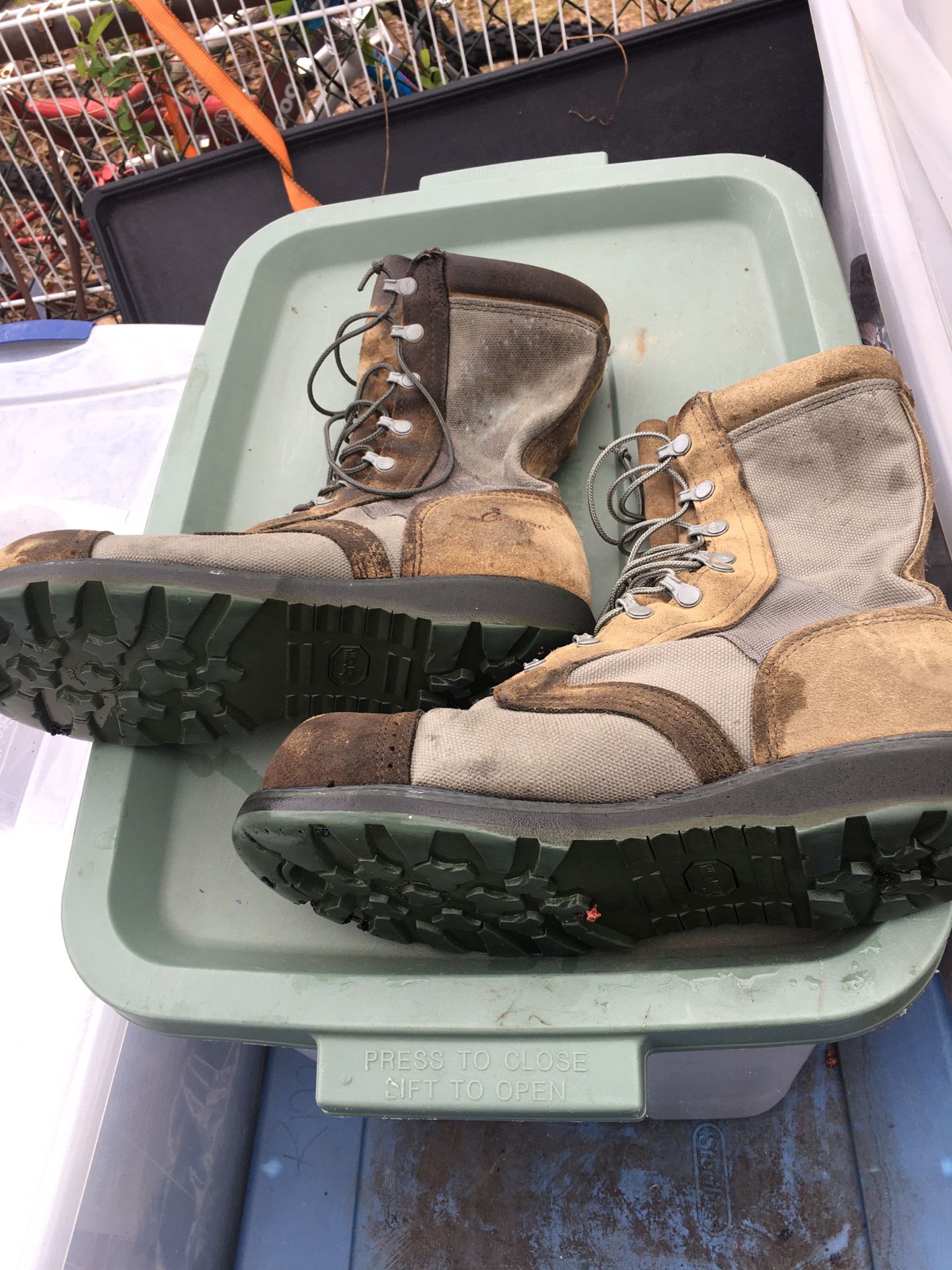 Nice Steel Toe Military Boots Size 10 1/2 Only $40 Firm