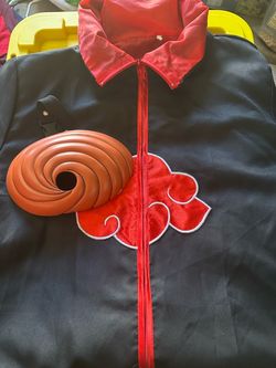 Naruto Akatsuki Cosplay Jacket with Tobi Mask