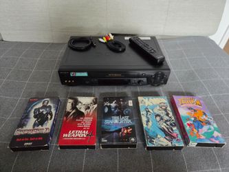 Sony VCR VHS Recorder w Remote, Movies and Cables