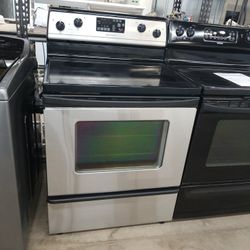 Whirlpool Stainless Glass Top Range Self Cleaning 