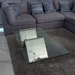 Modern Glass & Chrome 3-Piece Living Room Table Set — $500 — Miami