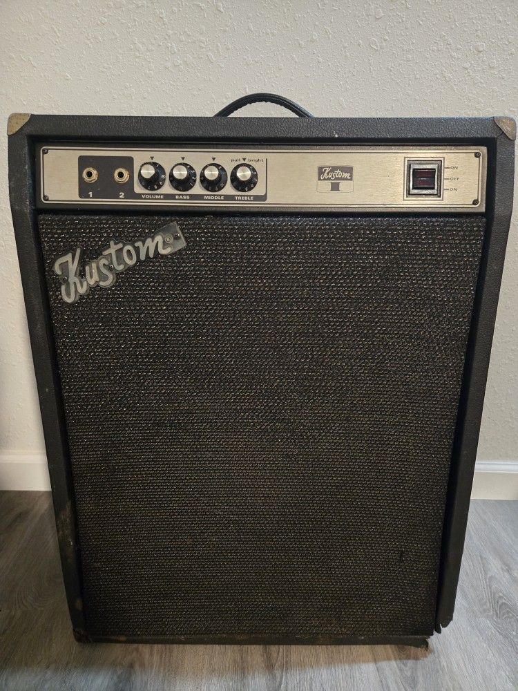 Kustom 1-B Vintage 1974 200 Watt Dual Input Bass Combo Amp