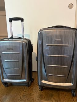 Gray Samsonite 2 hardshell set