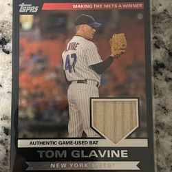 Tom Glavine Game Used Bat 2007 Topps Card #HRTG 