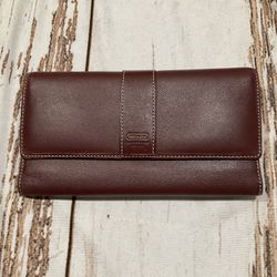 COACH HAMILTON TRI FOLD LEATHER WALLET